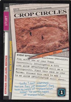 1996 US Playing Card Co. The X Files CCG #253 Crop Circles Front