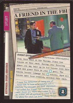 1996 US Playing Card Co. The X Files CCG #297 A Friend in the FBI Front