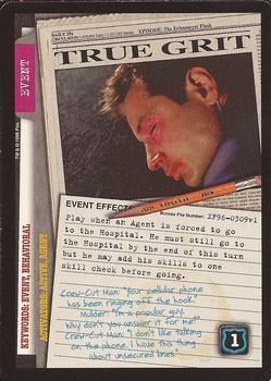 1996 US Playing Card Co. The X Files CCG #309 True Grit Front