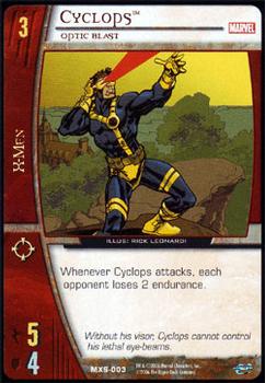 2005 Upper Deck Entertainment Marvel Vs. System The X-Men Starter #MXS-003 Cyclops: Optic Blast Front