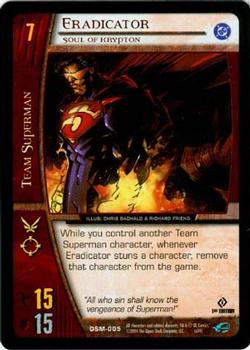 2004 Upper Deck Entertainment DC VS System Superman: Man of Steel #DSM-005 Eradicator, Soul of Krypton Front