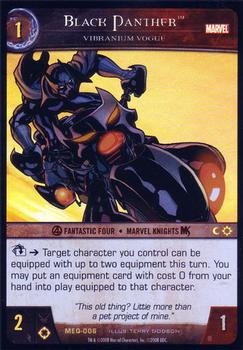 2008 Upper Deck Entertainment Marvel VS System Marvel: Equipment #MEQ-006 Black Panther, Vibranium Vogue Front