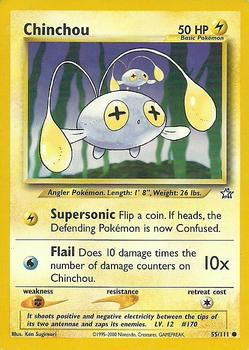 2000 Pokemon Neo Genesis #55/111 Chinchou Front