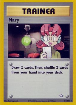 2000 Pokemon Neo Genesis #87/111 Mary Front
