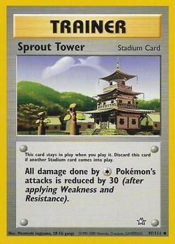 2000 Pokemon Neo Genesis #97/111 Sprout Tower Front