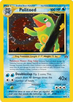 2001 Pokemon Neo Discovery #8/75 Politoed Front