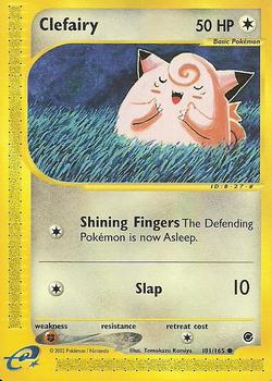 2002 Pokemon Expedition Base Set #101/165 Clefairy Front