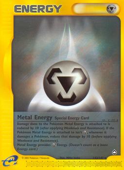 2003 Pokemon Aquapolis #143/147 Metal Energy Front