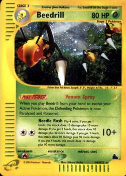 2003 Pokemon Skyridge #H4/H32 Beedrill Front