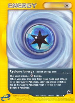 2003 Pokemon Skyridge #143/144 Cyclone Energy Front
