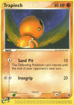 2003 Pokemon EX Sandstorm #82/100 Trapinch Front
