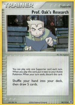2004 Pokemon EX FireRed & LeafGreen #98/112 Prof. Oak's Research Front