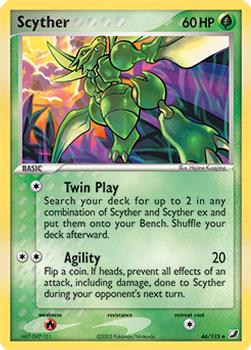 2005 Pokemon EX Unseen Forces #46/115 Scyther Front