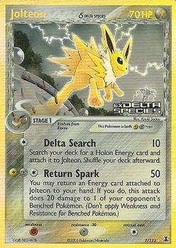 2005 Pokemon EX Delta Species #7/113 Jolteon Front