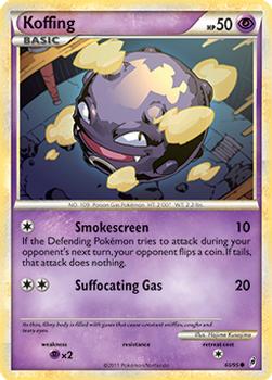 2011 Pokemon Call of Legends #60/95 Koffing Front