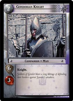2003 Decipher Lord of the Rings Battle of Helm's Deep #5C35 Gondorian Knight Front