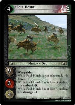 2003 Decipher Lord of the Rings Battle of Helm's Deep #5R50 Foul Horde Front