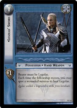2003 Decipher Lord of the Rings Battle of Helm's Deep #5U12 Legolas' Sword Front
