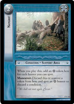 2007 Decipher Lord of the Rings CCG: Rise of Saruman #17U10 Namarie Front