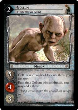 2007 Decipher Lord of the Rings CCG: Age's End #19P10 Gollum, Threatening Guide Front