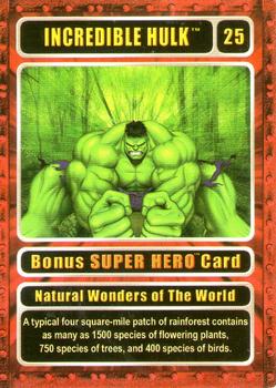2003 Genio Marvel - Bonus Super Hero Silver Border #25 Incredible Hulk Front