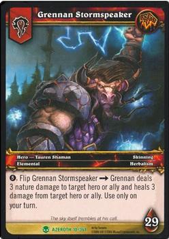 2006 Upper Deck World of Warcraft Heroes of Azeroth #10 Grennan Stormspeaker Front