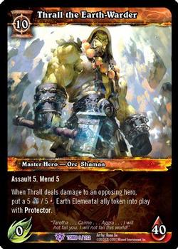 2012 Cryptozoic World of Warcraft Tomb of the Forgotten #9 Thrall the Earth-Warder Front