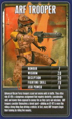 2010 Top Trumps Star Wars Rise of the Bounty Hunters #NNO ARF Trooper Front