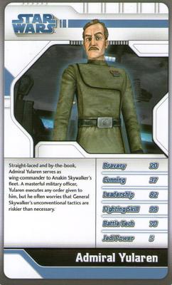 2008 Top Trumps Star Wars The Clone Wars #NNO Admiral Yularen Front