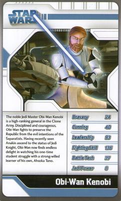 2008 Top Trumps Star Wars The Clone Wars #NNO Obi-Wan Kenobi Front