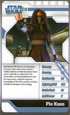 2008 Top Trumps Star Wars The Clone Wars #NNO Plo Koon Front