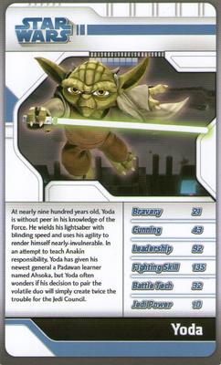 2008 Top Trumps Star Wars The Clone Wars #NNO Yoda Front