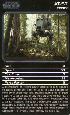 2006 Top Trumps Specials Star Wars Starships #NNO AT-ST Front