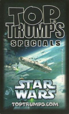 2006 Top Trumps Specials Star Wars Starships #NNO Landspeeder Back