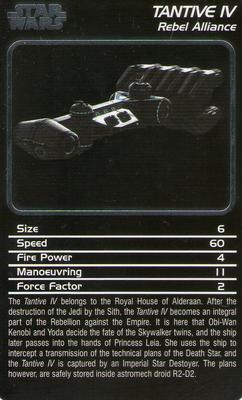 2006 Top Trumps Specials Star Wars Starships #NNO Tantive IV Front