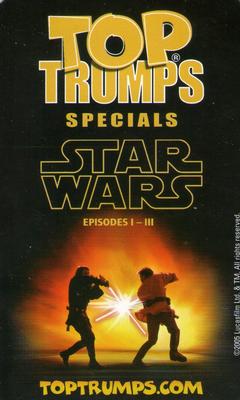 2009 Top Trumps Specials Star Wars Episodes I-III #NNO Luminara Unduli Back
