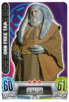 2013 Topps Force Attax Star Wars Movie Edition Series 2 #115 Orn Free Taa Front