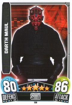 2013 Topps Force Attax Star Wars Movie Edition Series 3 #138 Darth Maul Front