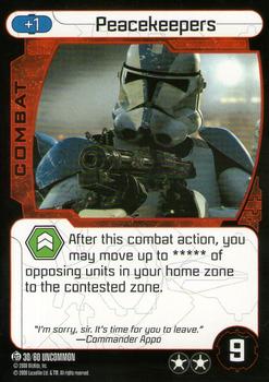 2008 Star Wars Pocketmodel TCG Order 66 #30 Peacekeepers Front
