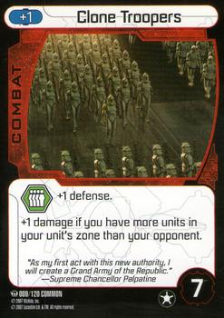2007 Star Wars Pocketmodel TCG Ground Assault #9 Clone Troopers Front