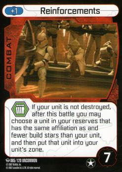 2007 Star Wars Pocketmodel TCG Ground Assault #65 Reinforcements Front