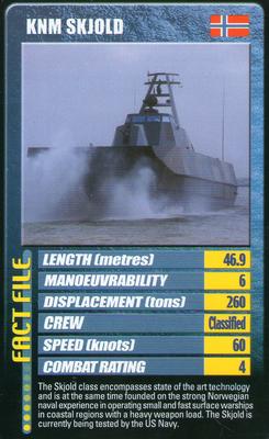 2002 Top Trumps Warships #NNO KNM Skjold Front