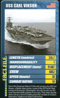 2002 Top Trumps Warships #NNO USS Carl Vinson Front