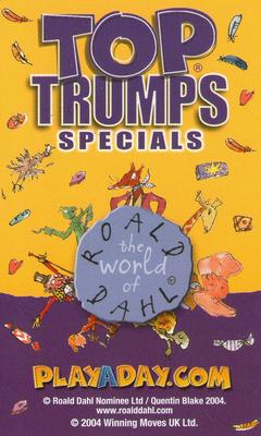 2003 Top Trumps Specials The World of Roald Dahl Goodies and Baddies #NNO Danny Back