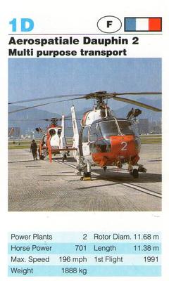 1992 Super Top Trumps Today's Helicopters #1D Aerospatiale Dauphin 2 Front