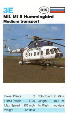 1992 Super Top Trumps Today's Helicopters #3E MiL MI 8 Hummingbird Front