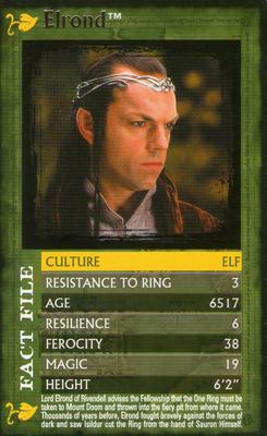 2004 Top Trumps Specials The Lord of the Rings The Fellowship of the Ring #NNO Elrond Front