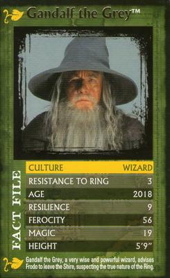 2004 Top Trumps Specials The Lord of the Rings The Fellowship of the Ring #NNO Gandalf the Grey Front