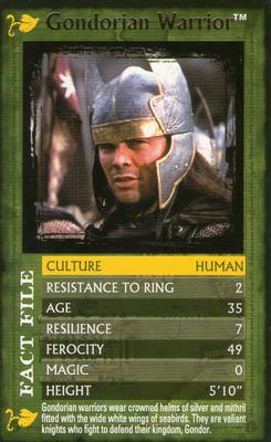 2004 Top Trumps Specials The Lord of the Rings The Fellowship of the Ring #NNO Gondorian Warrior Front