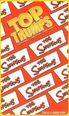 2000 Top Trumps The Simpsons #NNO Abraham 'Grampa' Simpson Back